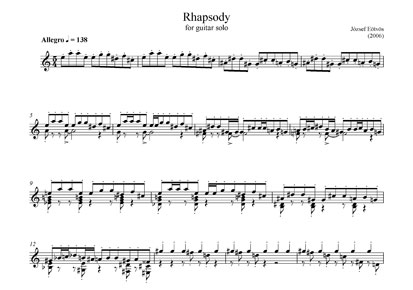 eotvos: rhapsody for guitar solo